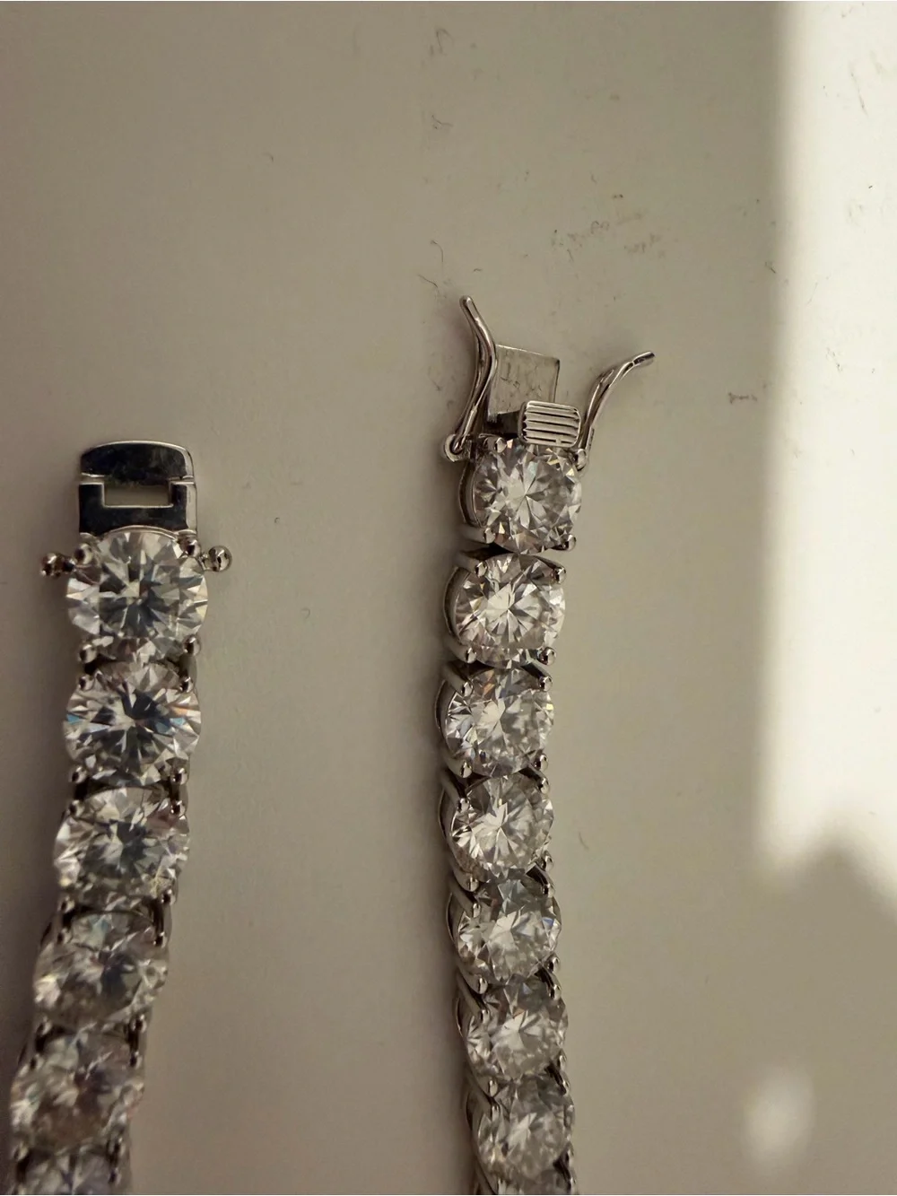 Iced out moissanite tennis chain